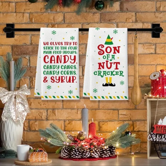 Buddy The Elf 2pcs Kitchen Towels -Absorbent Dish & Bathroom Hand Towel - Picture 3 of 6